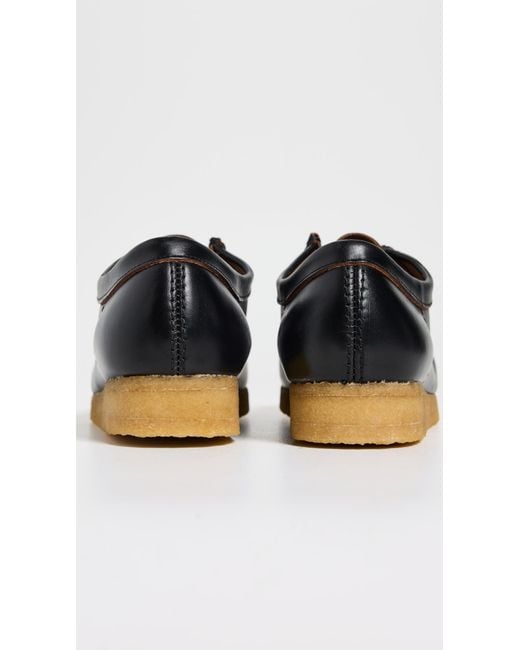 Clarks Black Leather Wallabee Shoes for men