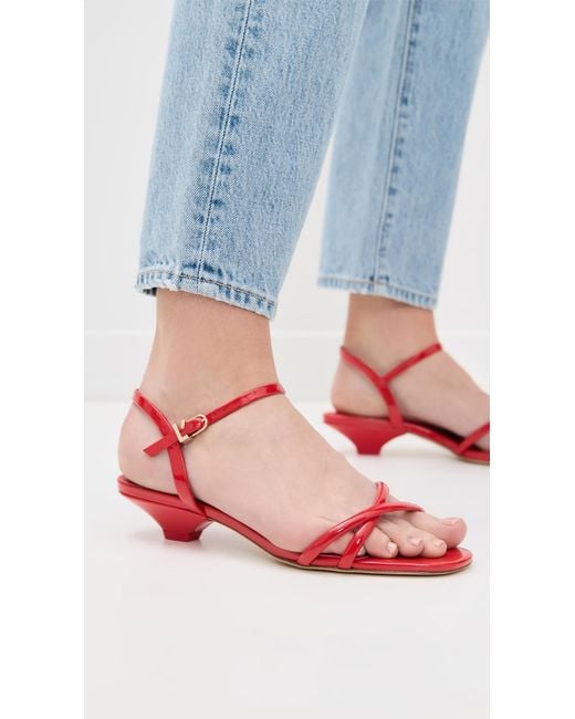 Larroude Red Charlotte Sandals