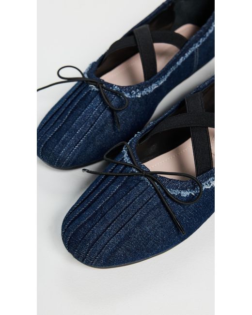 Simone Rocha Blue Ballerina Grip Flats