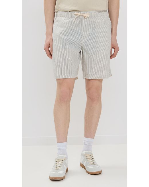 Rhythm Green Seersucker Stripe Jam 9 for men
