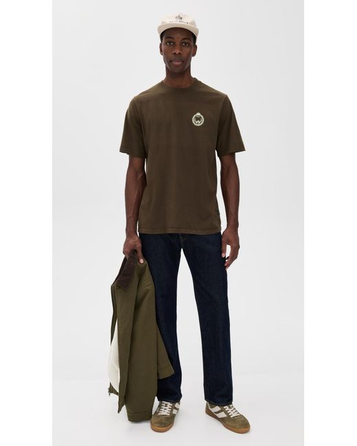Malbon Golf Brown Bermuda Maxwell Tee for men