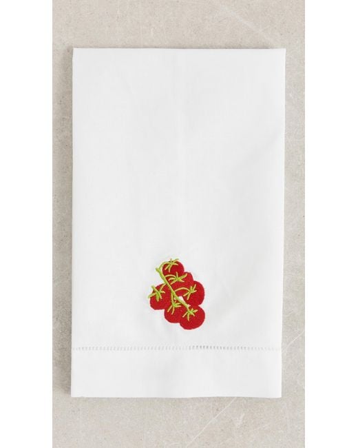 Abode White Tomato Tea Towel