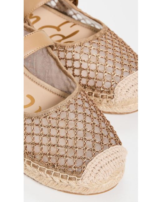 Sam Edelman Mackie Mesh Mary Jane Flat Brushed Gold 10.5 M in
