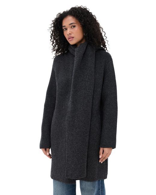 Vince Black Draped Car Coat
