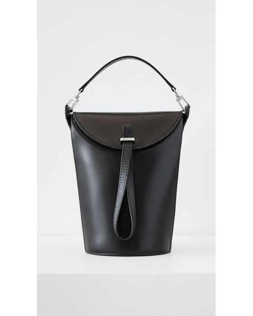 Staud Black Phoebe Convertible Bucket Bag
