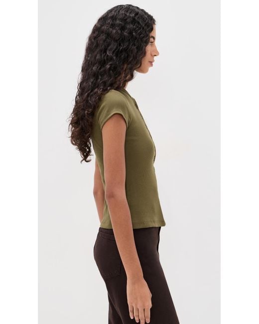 Reformation Green Raelynn Knit Top