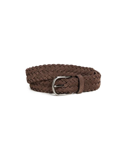 Andersons Brown Suede Woven Belt for men