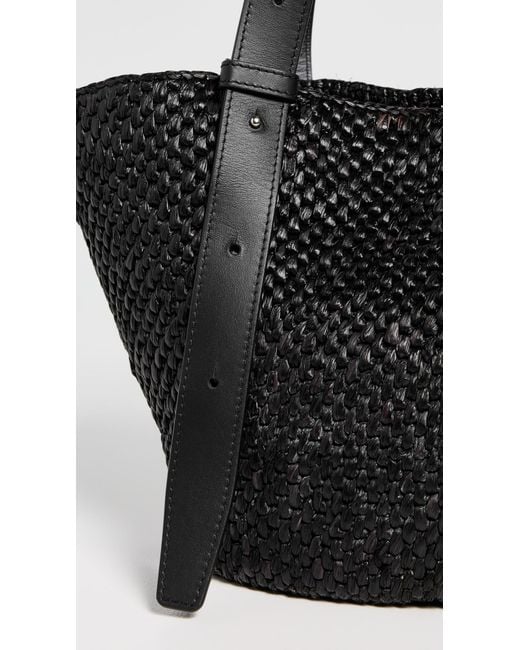 LIE STUDIO Black The Bianca Small Raffia Bag