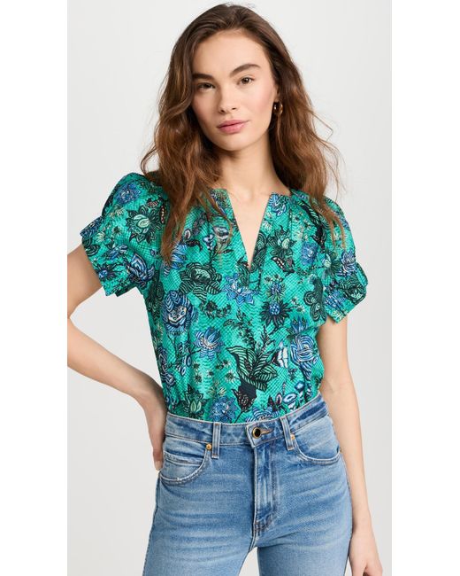 Ulla Johnson Green Naomi Top