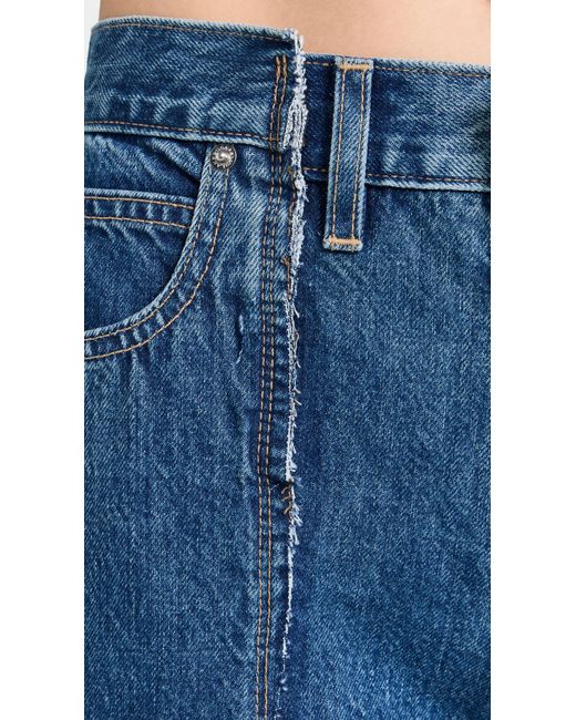 SLVRLAKE Denim Blue Re-work Mica Paneled Jeans