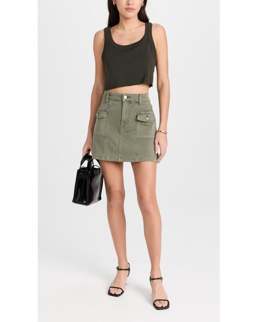 PAIGE Green Jessie Skirt W/ Cargo Pockets
