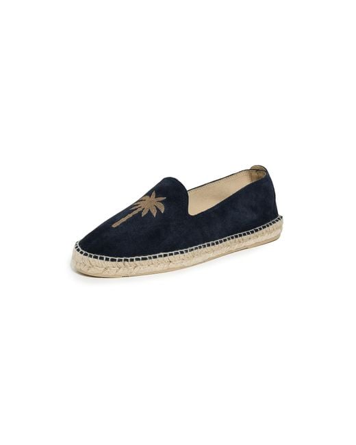 Manebí Blue Embroidered Suede Classic Espadrilles for men