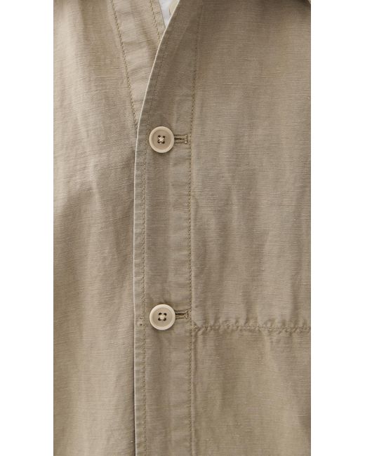 Norse Projects Natural Julian Cotton Linen Overshirt for men