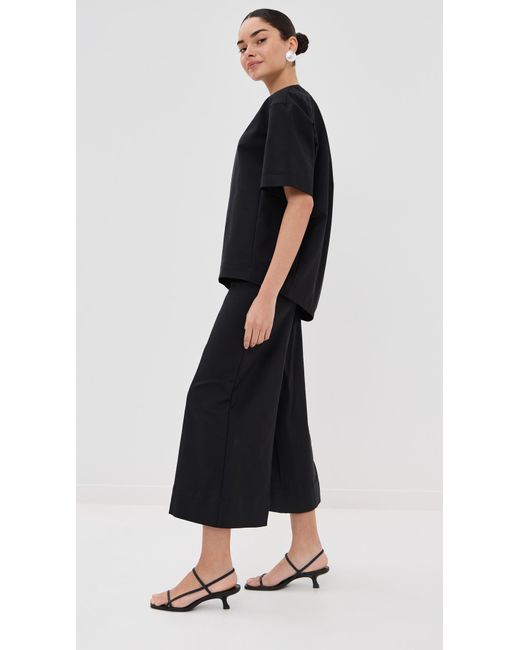 Jonathan Simkhai Black Aude Short Sleeve Top