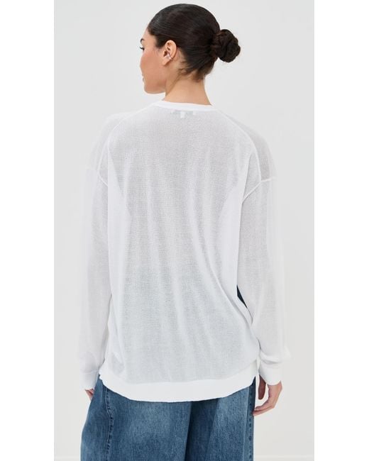 Tibi White Crispy Sweater With Cut Out Detail