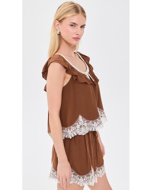 Wayf Brown Wendy Top