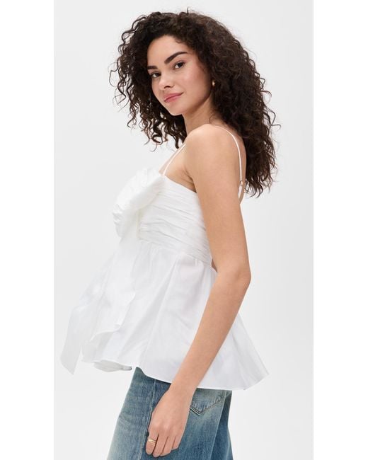 Aje. White Scarlett Top