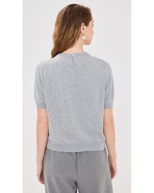 Nackiyé Gray Pearl Crewneck Cashmere Sweater