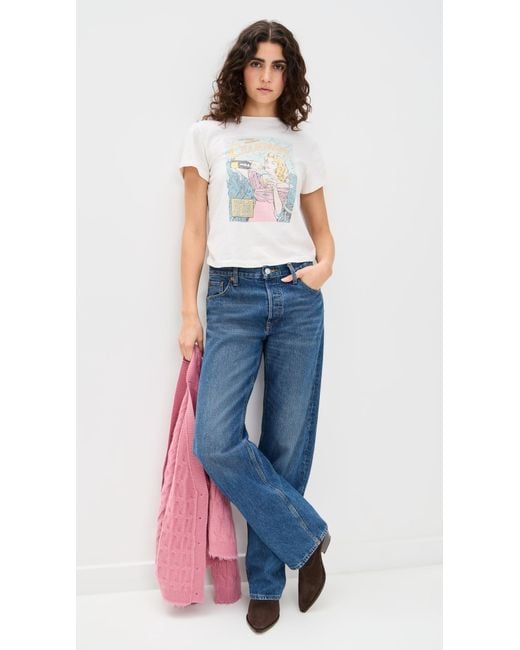 Re/done White Classic Tee Bubbles