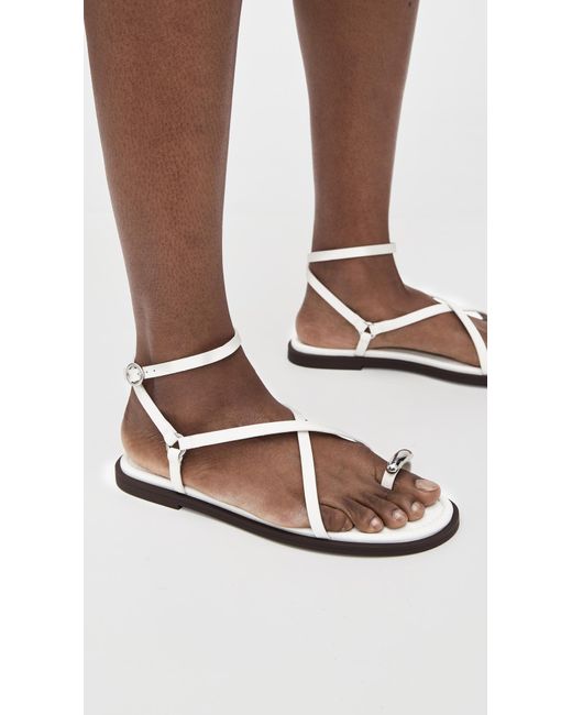 Rag & Bone White Geo Strappy Ring Sandals