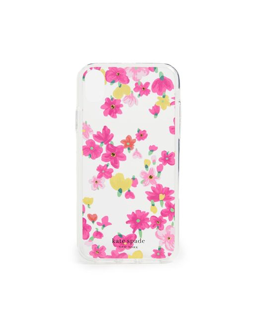 Kate Spade Pink Jeweled Marker Floral Xr Iphone Case