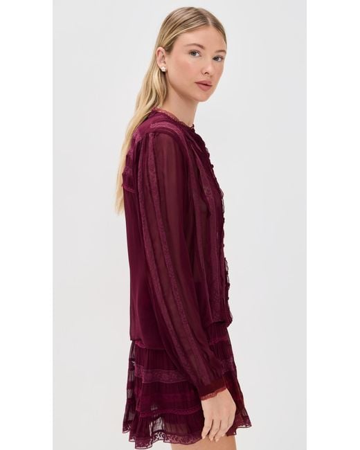 LoveShackFancy Red Alvynne Top