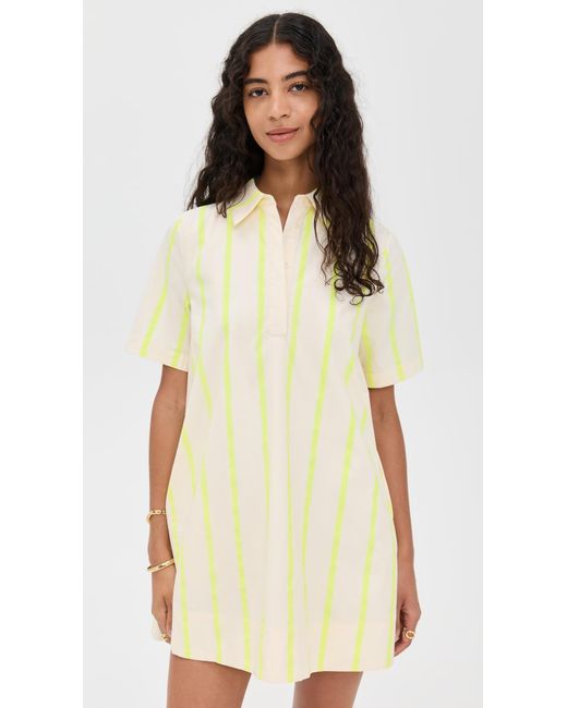 English Factory Natural Striped Kaftan Mini Dress