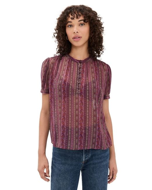 PAIGE Purple Marsala Blouse