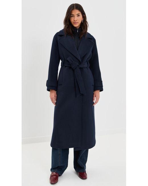 ALIGNE Blue George Wrap Coat