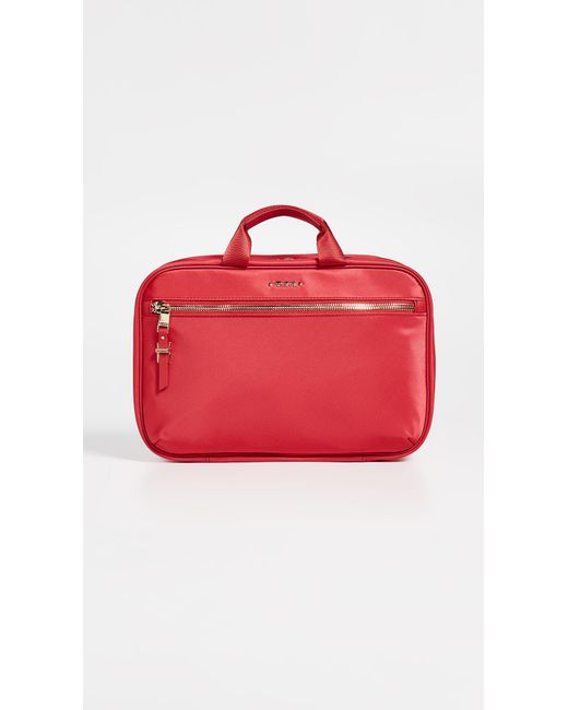 Tumi Red Voyageur Madina Cosmetic Case