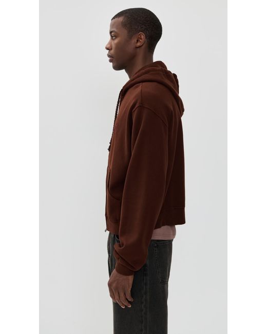 The Elder Statesman Brown Daily Zip Hoodie