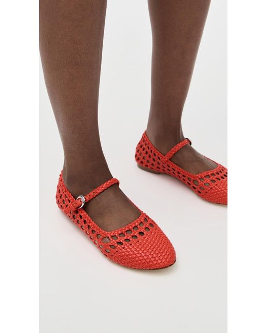 Staud Red Nell Mary Jane Flats