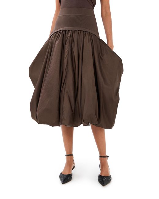 Jonathan Simkhai Brown Corinn Midi Skirt