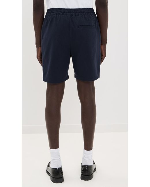Les Deux Blue Otto Cotton Shorts 6.25 for men