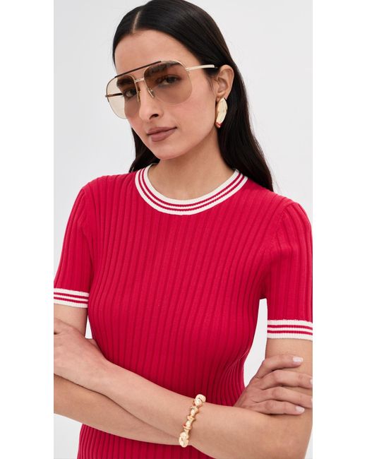 Le Bos Red Ringer Tee