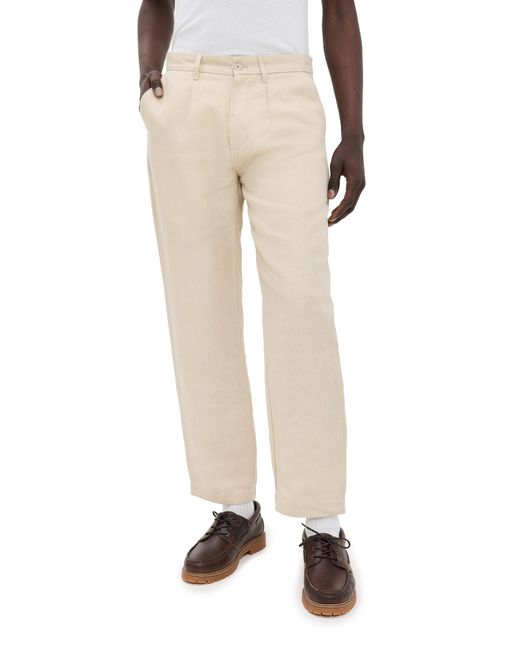 Far Afield Natural Ryder Linen Pants for men