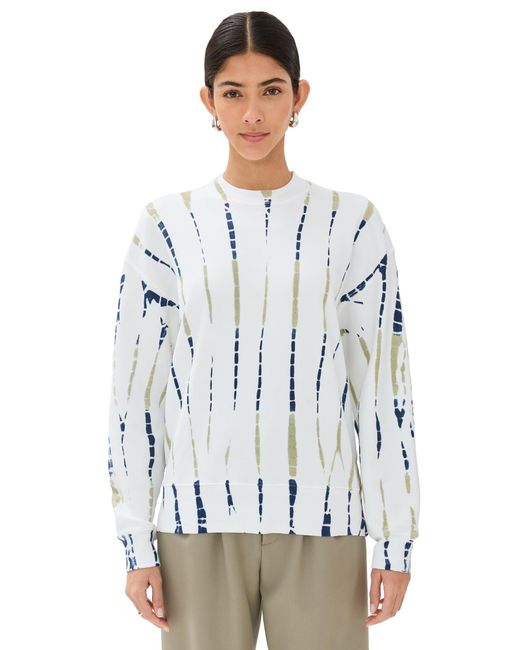 Proenza Schouler White Blake Sweatshirt In Stripe Sweatshirting