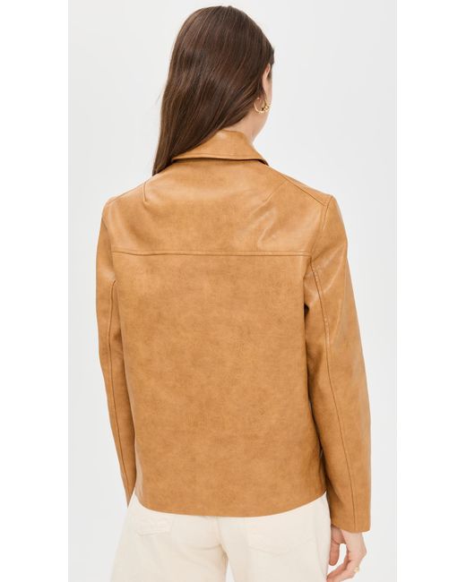 Rag & Bone Orange Jordie Faux Leather Jacket