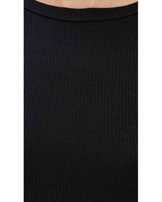 Madewell Black Modal Rib Long Sleeve Crew