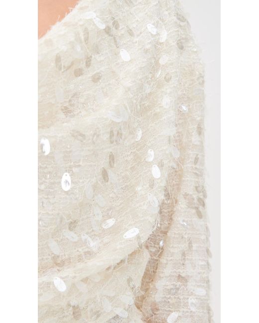 Bailey Rose White Sequin Long Sleeve Top