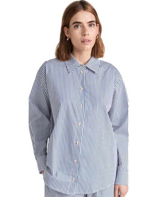 DONNI. Gray Pop Button Down