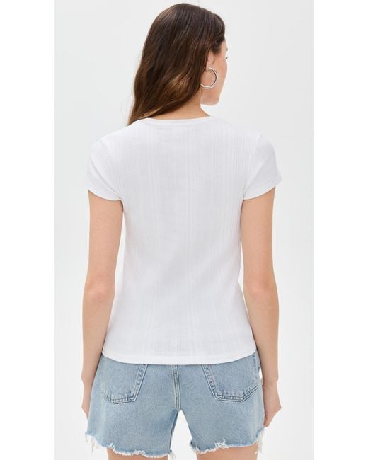 Re/done White Varigated 60S Slim Tee