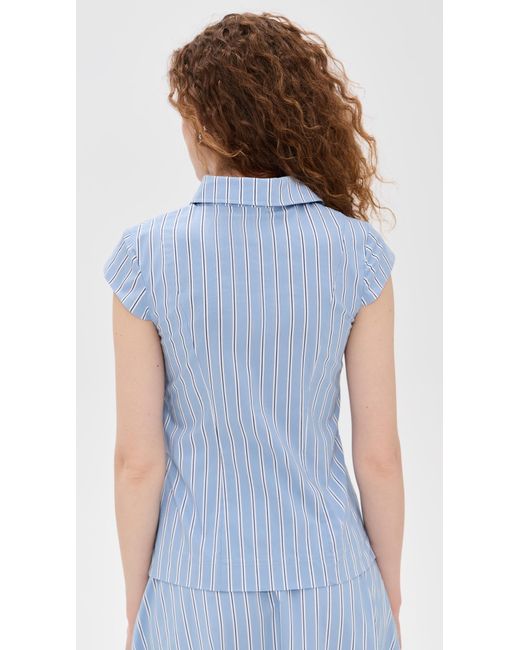 ALIGNE Blue Leyton Stripe Top
