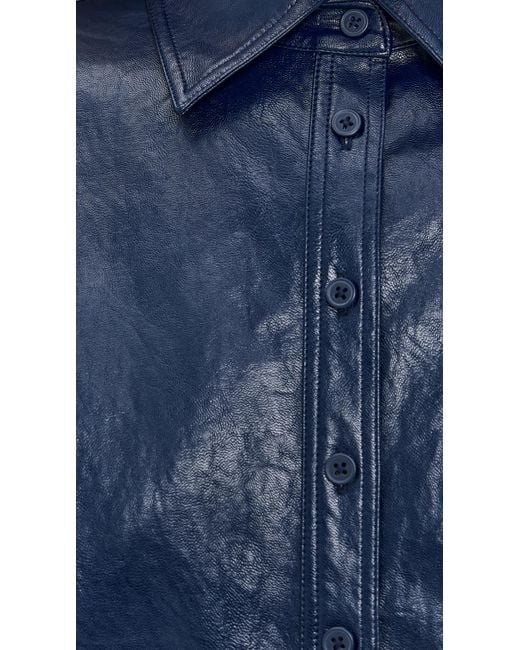 Hunter Bell Blue Vail Faux Leather Jacket