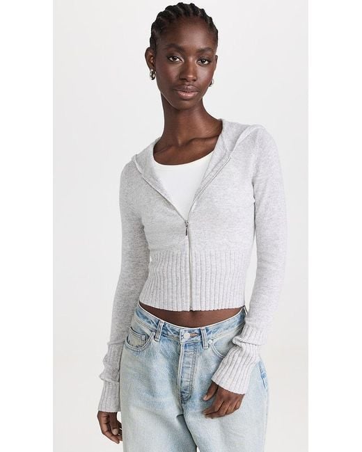 Reformation White Aree Cashmere Sweater