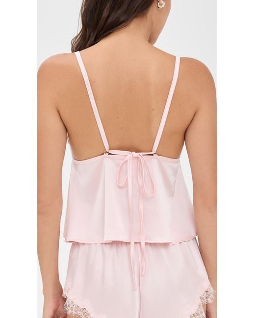 KAT THE LABEL Pink Sorrento Camisole