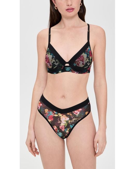 Hanky Panky Black Mesh High Apex T-Shirt Bra