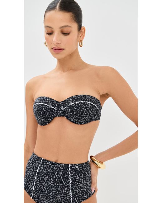 Staud Black Jo Balconette Bikini Top