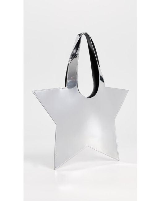 トートバッグ Coperni Mini Star mirrored silver tote bag Mirrored Mini Star Tote Bag Silver | The Webster
