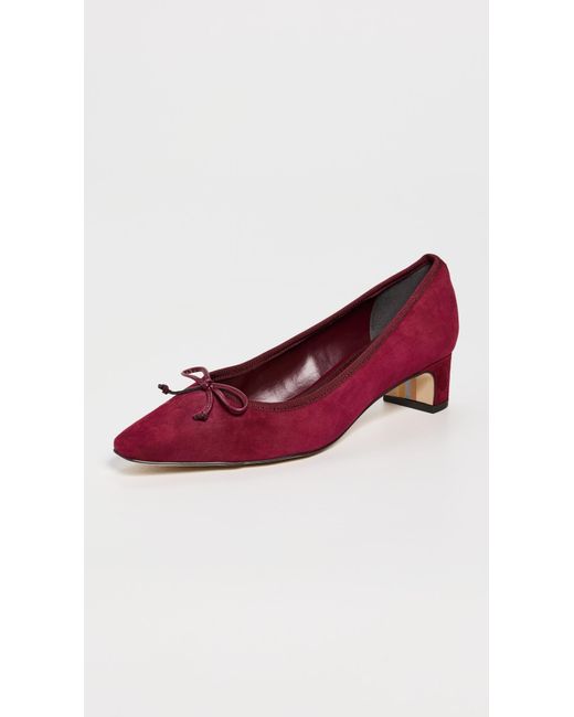 Sam Edelman Red Rinda Suede Ballet Heels